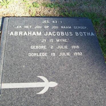 BOTHA Abraham Jacobus 1918-1992