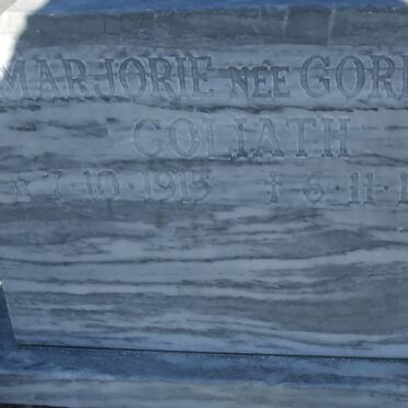 GOLIATH Marjorie nee GORDON 1915-194?