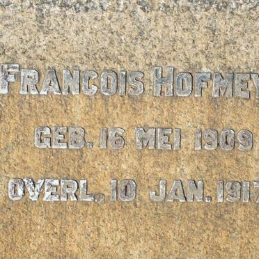 HOFMEYR Francois 1909-1917