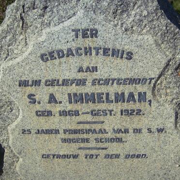 IMMELMAN S.A. 1868-1922