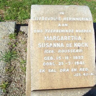 KOCK Margaretha Susanna, de nee ROUSSEAU 1857-1941