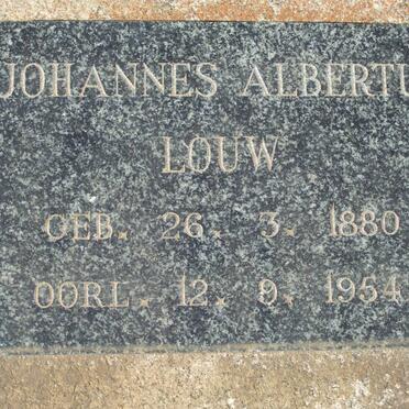 LOUW Johannes Albertus 1880-1954
