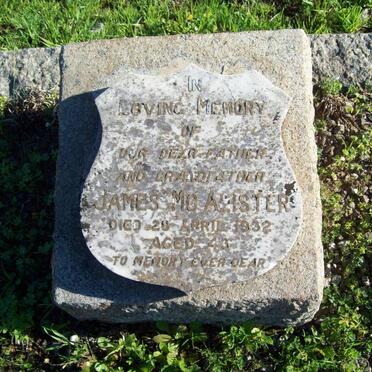 McALISTER James -1932