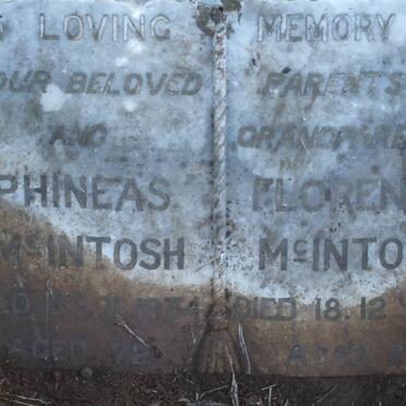McINTOSCH Phineas -1934 &amp; Florence -1948