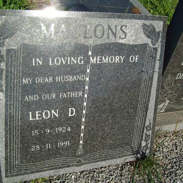 MACLONS Dinkie Johannes 1899-1973 :: MACLONS Leon D. 1924-1991