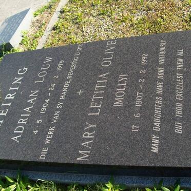 MEIRING Adriaan Louw 1904-1979 &amp; Mary Letitia Olive 1907-1992