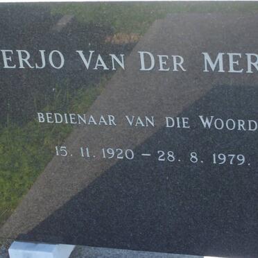 MERWE Gerjo, van der 1920-1979