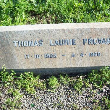 PROVAN Thomas Laurie 1905-1966