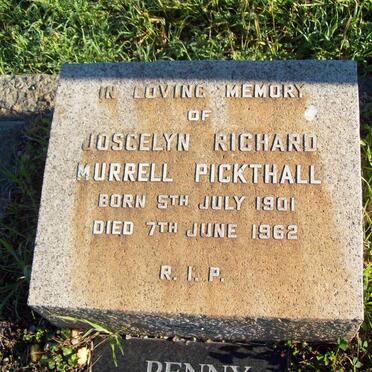 PICKTHALL Joscelyn Richard Murrell 1901-1962 &amp; Penny 1914-1999