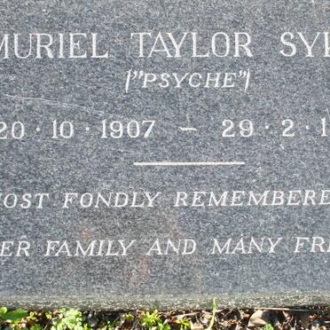 SYKES Muriel Taylor 1907-1964