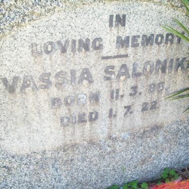 SALONIKA Vassia 1886-1922