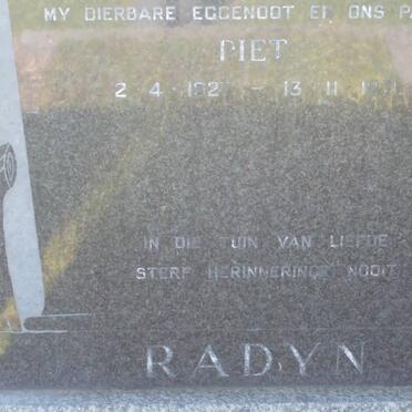 RADYN Piet 1927-1971
