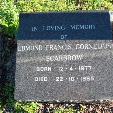 SCARBROW Edmund Francis Cornelius 1877-1965