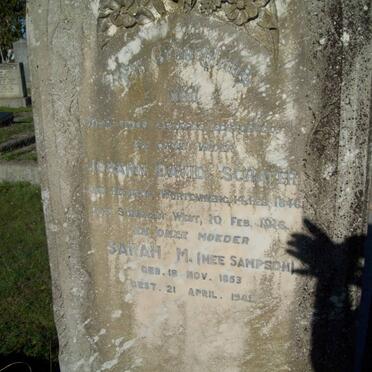 SCHAFER Johann David 1846-1916 &amp; Sarah M. SAMPSON 1853-1941