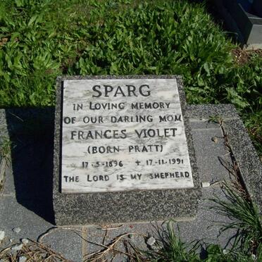 SPARG Frances Violet nee PRATT 1896-1991