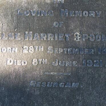 SPOONER Else Harriet 1881-1921