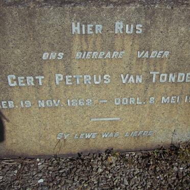 TONDER Gert Petrus, van 1868-1944