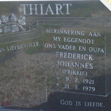 THIART Frederick Johannes 1921-1979