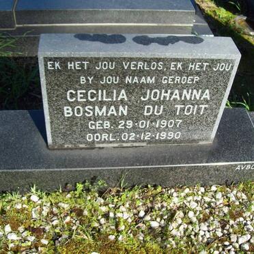 TOIT Cecilia Johanna Bosman, du 1907-1990