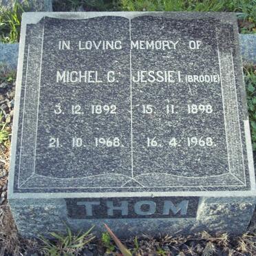 THOM Michel G. 1892-1968 &amp; Jessie BRODIE 1898-1968