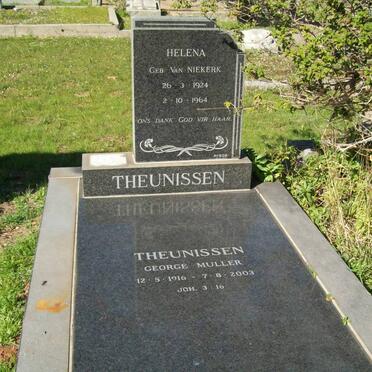 THEUNISSEN George Muller 1916-2003 &amp; Helena VAN NIEKERK 1924-1964