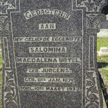 URTEL Salomina Magdalena nee JURGENS 1871-1933
