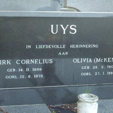 UYS Dirk Cornelius 1899-1972 &amp; Olivia McKENZIE 1909-1990