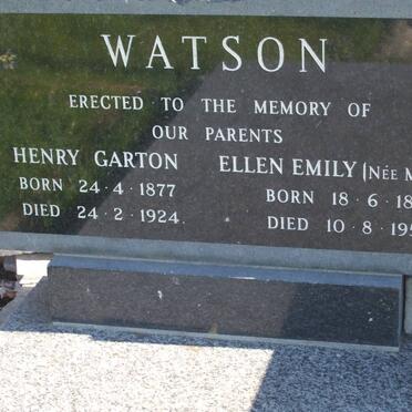 WATSON Henry Garton 1877-1924 &amp; Ellen Emily MARTIN 1881-1953