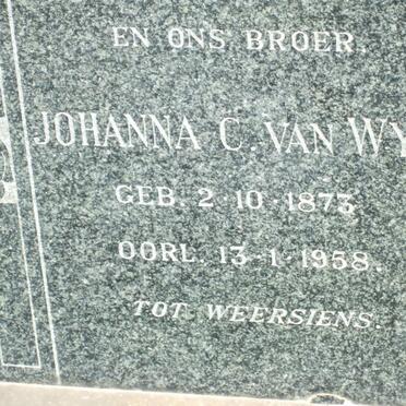 WYK Johanna C., van 1873-1958