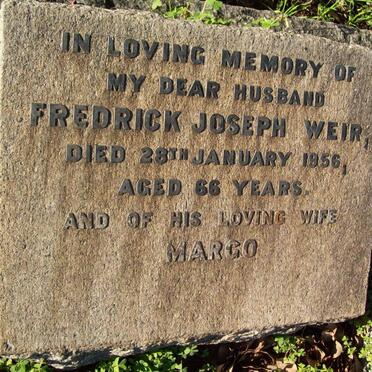 WEIR Fredrick Joseph -1956 &amp; Margo