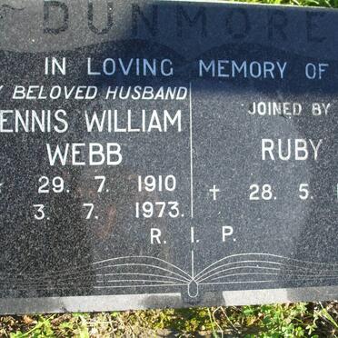 WEBB Dennis William 1910-1973 &amp; Ruby -1982
