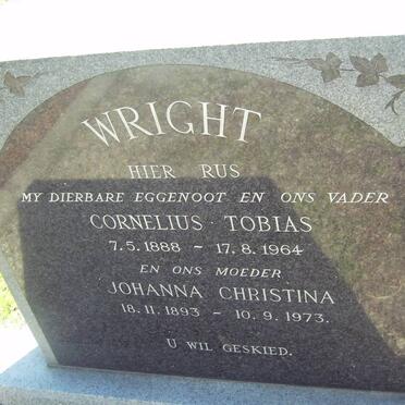 WRIGHT Cornelius Tobias 1888-1964 &amp; Johanna Christina 1893-1973