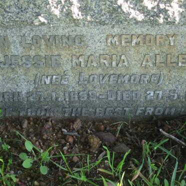 ALLEN Jessie Maria nee LOVEMORE 1859-1953