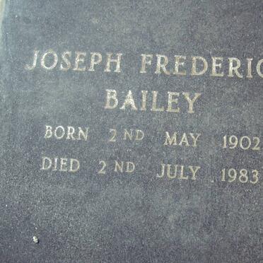 BAILEY Joseph Frederick 1902-1983