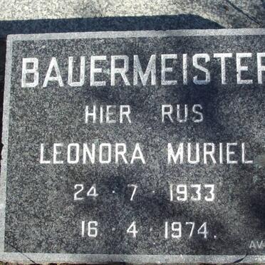 BAUERMEISTER Leonora Muriel 1933-1974