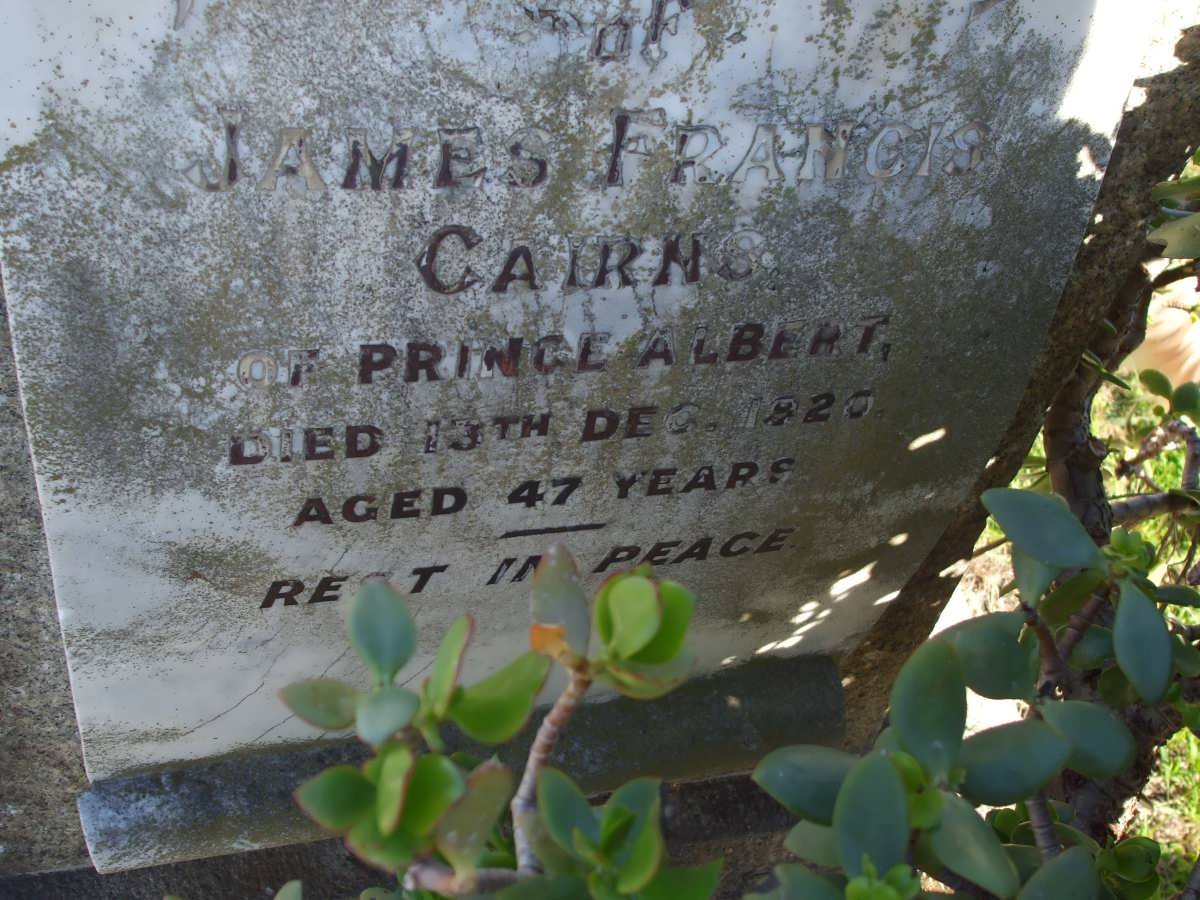 CAIRNS James Francis -1920