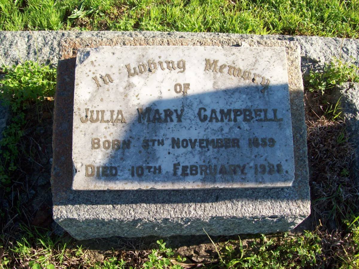 CAMPBELL Julia Mary 1859-1928