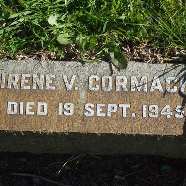 CORMACK Irene V. -1945