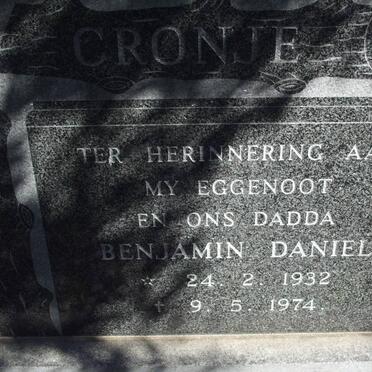 CRONJE Benjamin Daniel 1932-1974