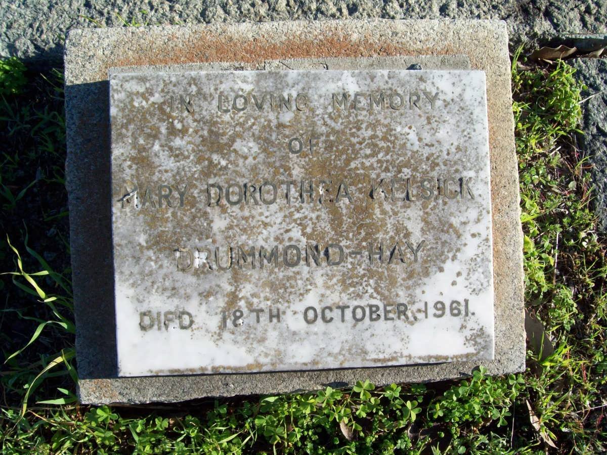DRUMMOND-HAY Mary Dorothea Kelsick -1961