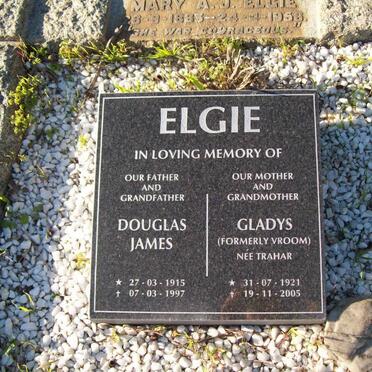 ELGIE Douglas James 1915-1997 &amp; Gladys formerly VROOM nee TRAHAR 1921-2005 :: ELGIE Mary A.J. 1885-1958
