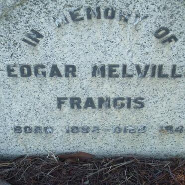 FRANCIS Melville Pascoe 1922-1969 :: FRANCIS Lucy 1898-1963 :: FRANCIS Edgar Melville 1882-1941