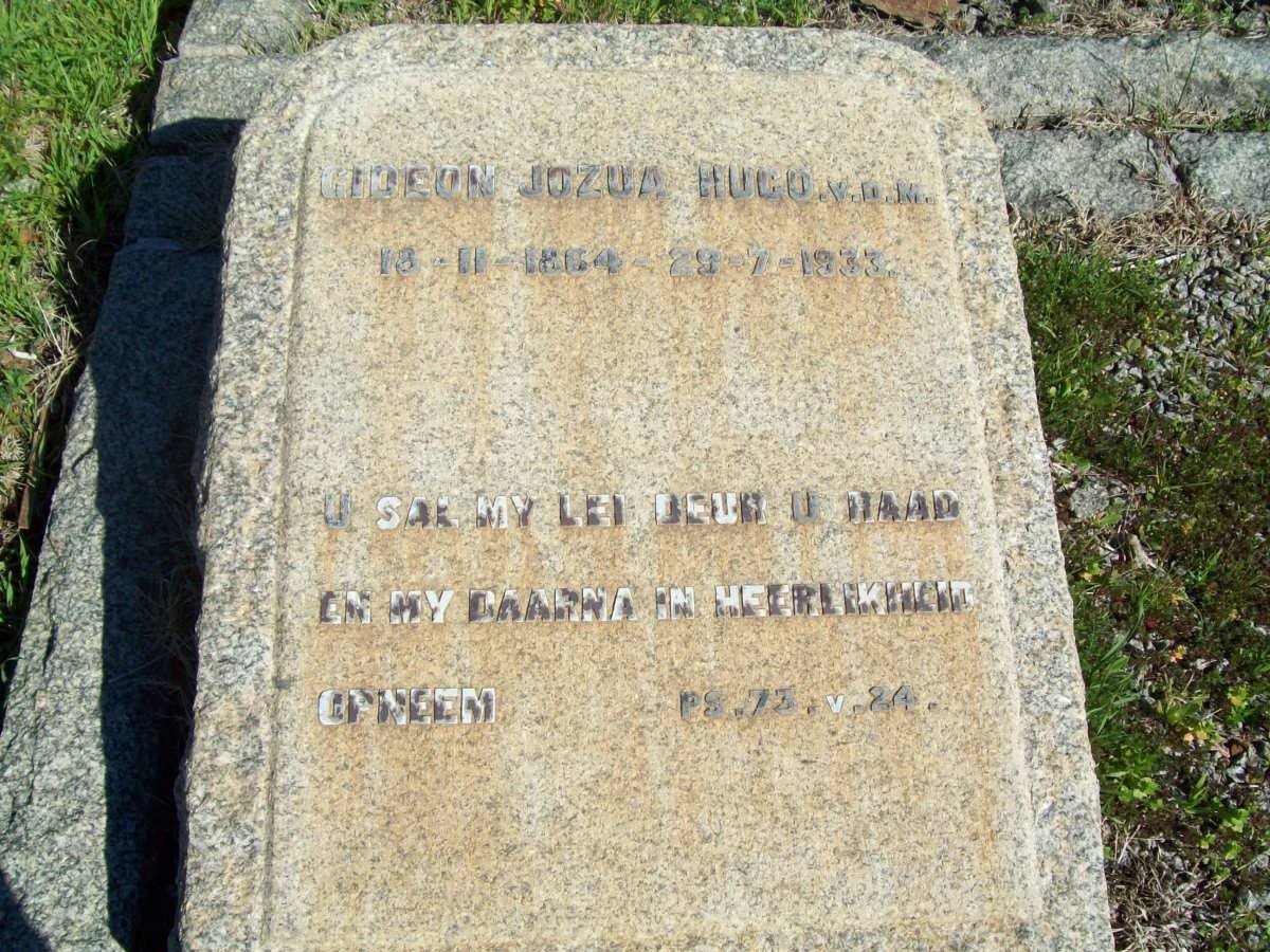 HUGO Gideon Jozua 1864-1933