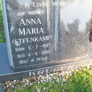 KRUGER Anna Maria nee STEENKAMP 1907-1990