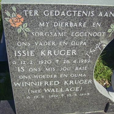 KRUGER Issie 1920-1989 &amp; Winnifred WALLACE 1919-1995