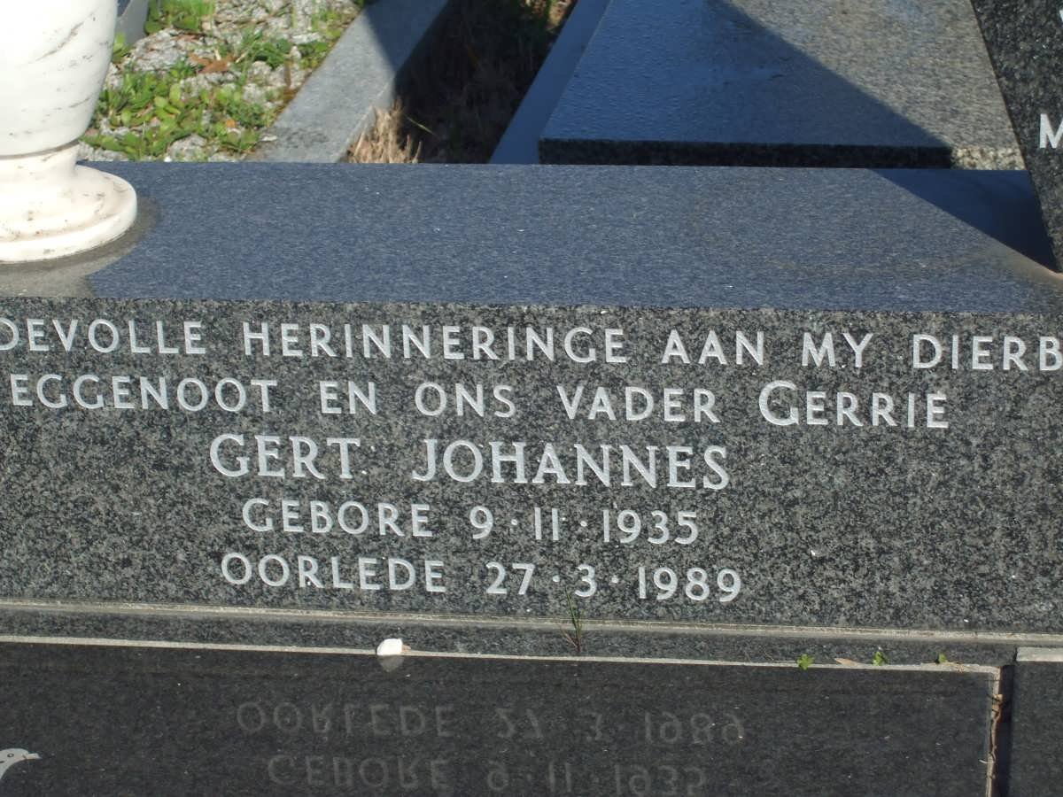 KRITZINGER Gert Johannes 1935-1989