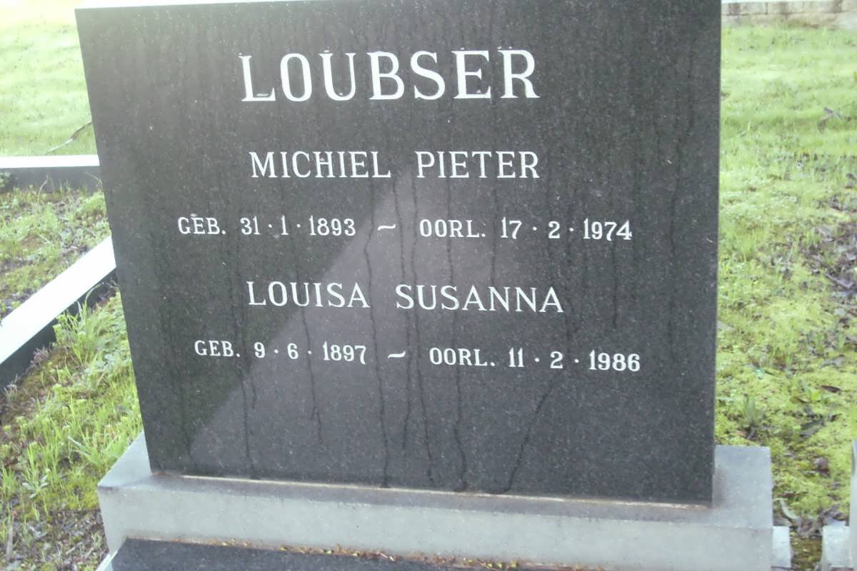 LOUBSER Michiel Pieter 1893-1974 &amp; Louisa Susanna 1897-1986