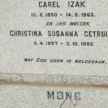 MONG Carel Izak 1890-1963 &amp; Christina Susanna Gertruida 1897-1985