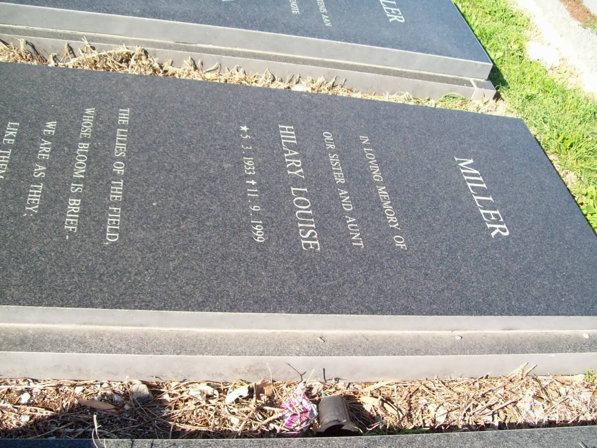 MILLER Hilary Louise 1933-1999
