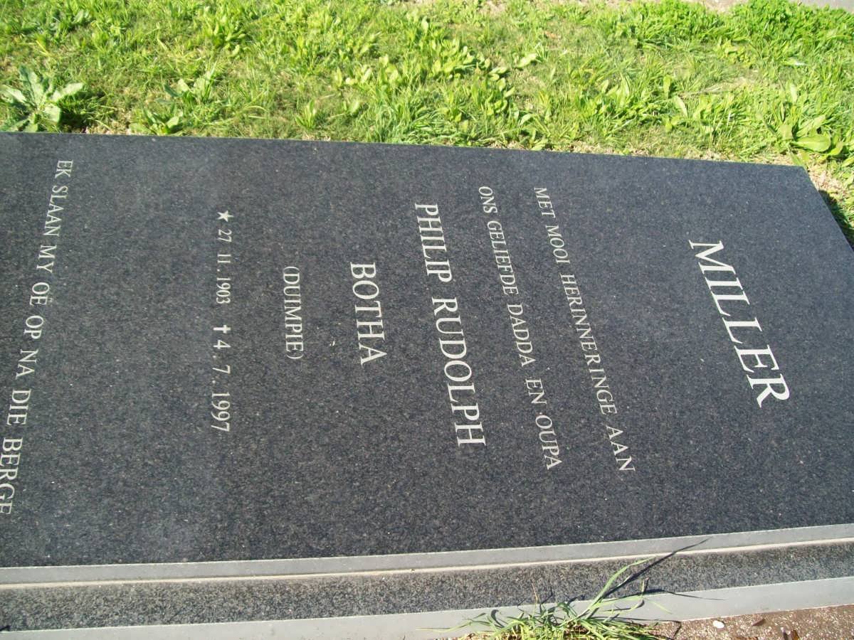MILLER Philip Rudolph Botha 1903-1997